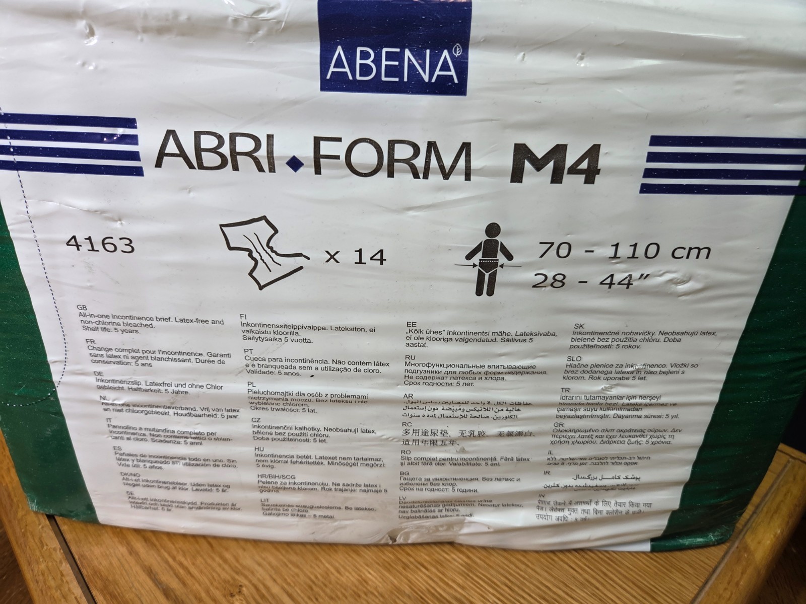 Abena Abri-Form Comfort M4 Incontinence Brief M Contoured 4163 14 Ct