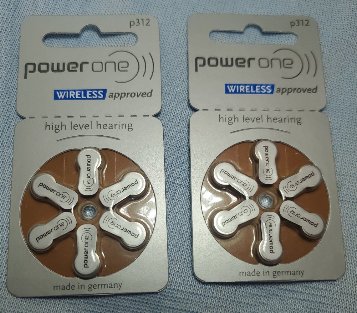 Power-One P312 Size 312 Hearing Aid Battery – 2 Pack – total of 12 batteries