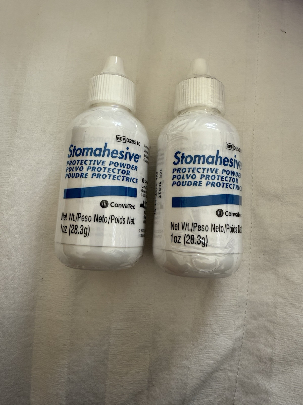 New 2 Bottles Convatec 025510 Stomahesive Protective Powder 1oz/Bottles Exp 2027