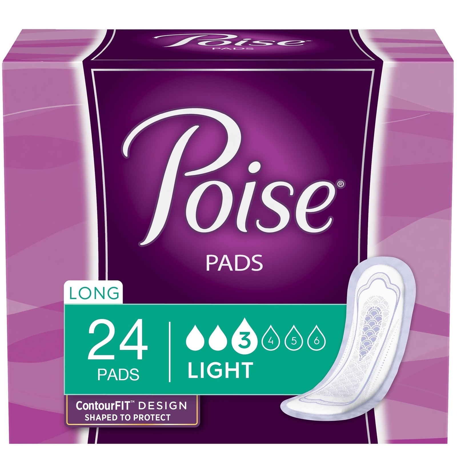 Poise Original Pads Light Long Length CA of 96