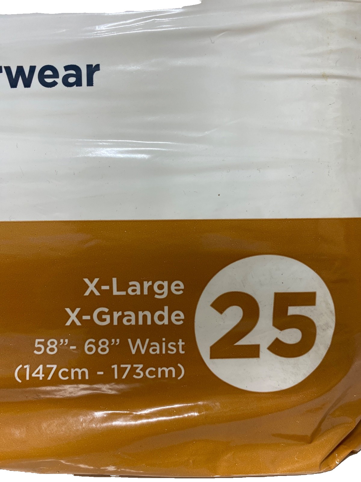 Procare Plus underwear XL (58”-68” waist) 25 count pk