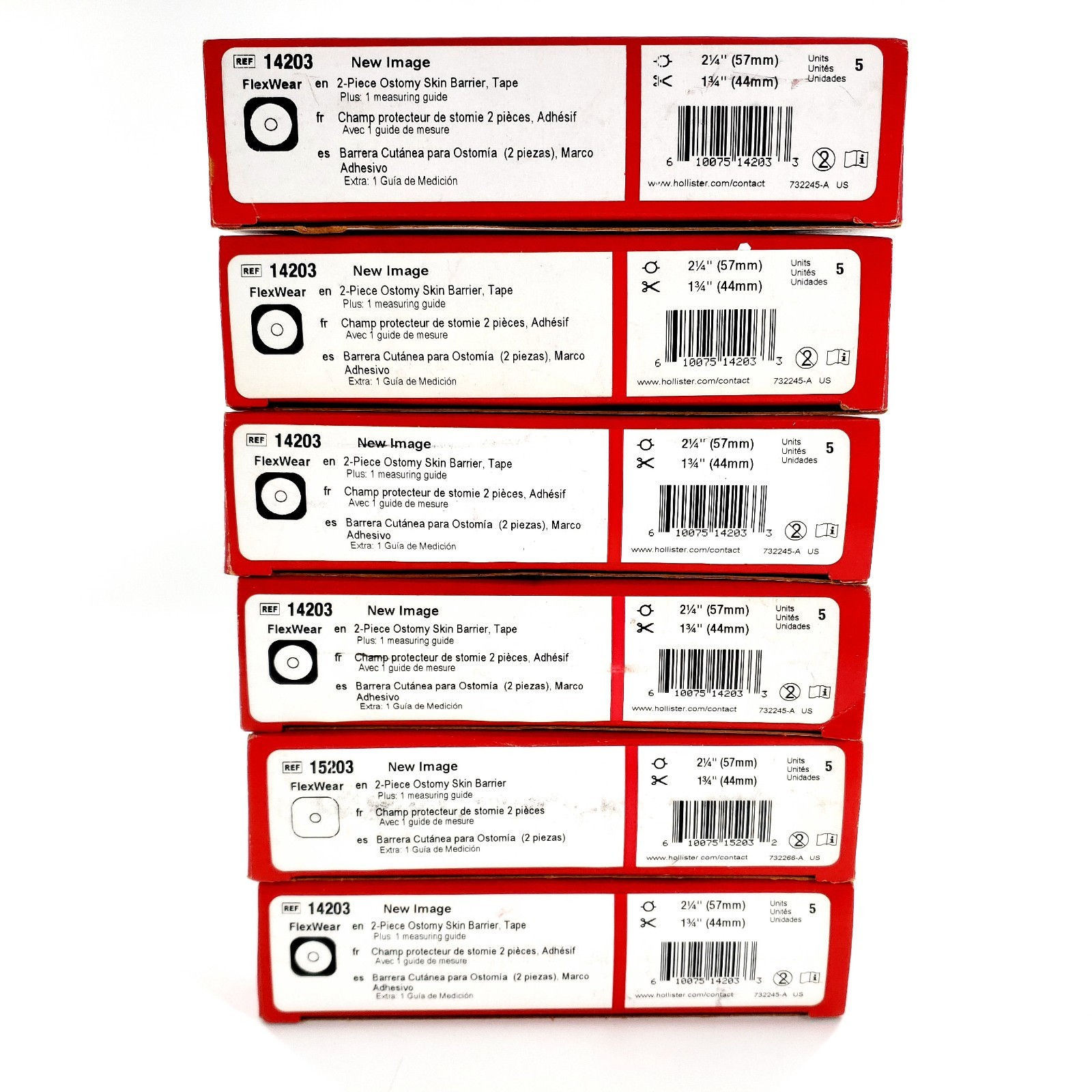 30 Hollister 15203 New Image Skin Barriers 2¼” Flange 1¾” Cut To Fit Exp 2025-26