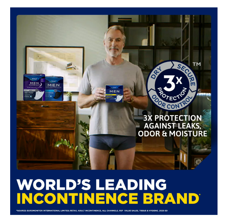 TENA Incontinence Guards for Men, Maximum, 144 Count