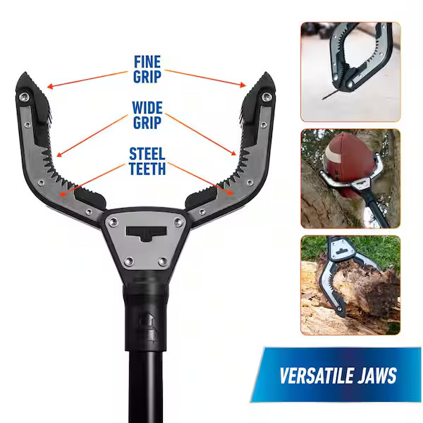 Unger Rugged Reacher Heavy Duty Grabber Tool for Outside Clean-up, 42.5