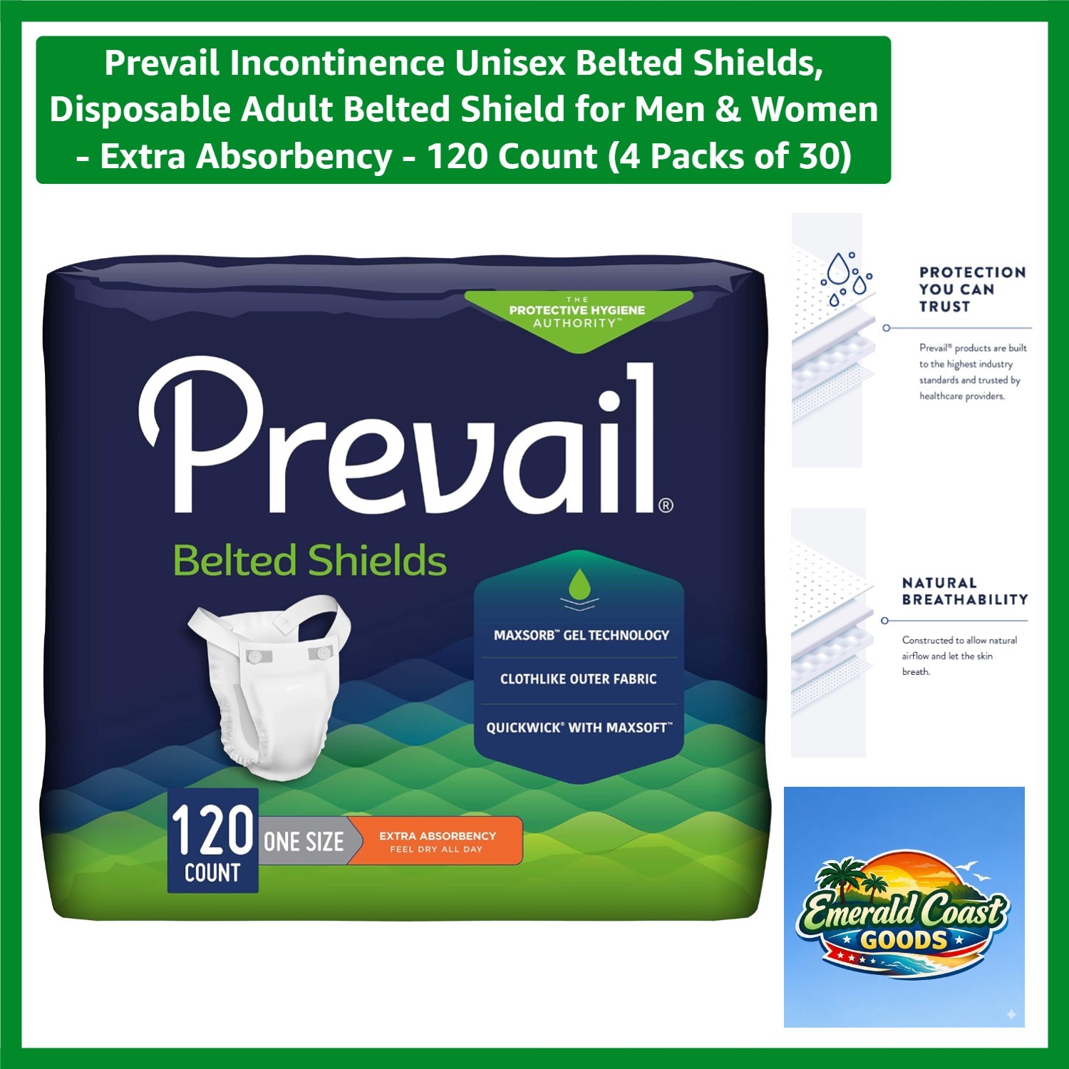 Incontinence Unisex Belted Shields, Disposable Adult Belted Shield for Men & …