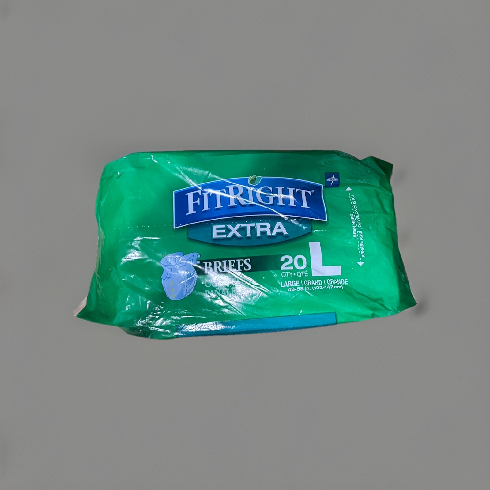 FitRight Large Extra Briefs, 48″-58″ L Adult Diapers, 20 ct.