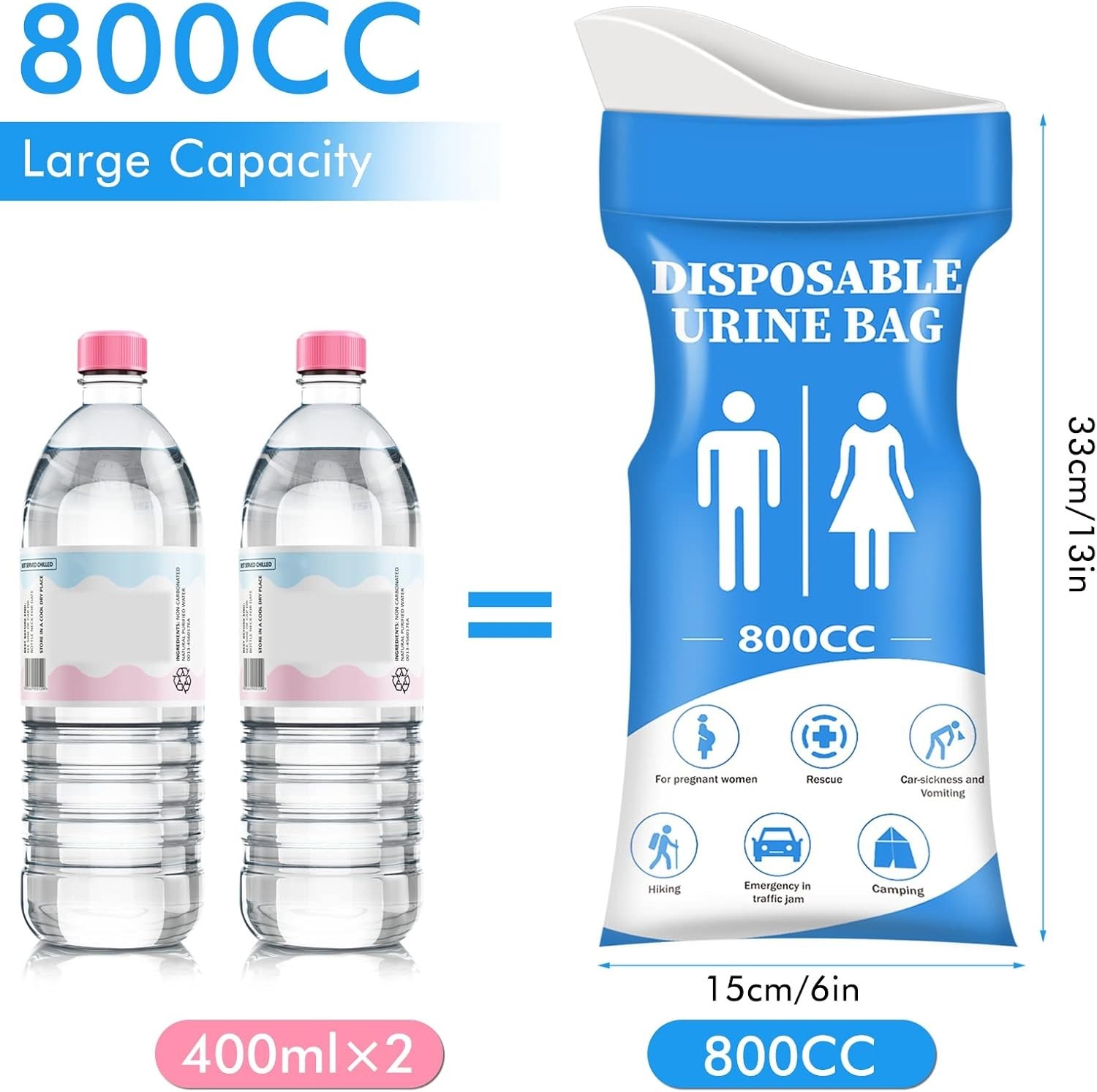 Portable 12/24 Pack Urine Bags for Travel – Eco-Friendly and Hygienic Solution