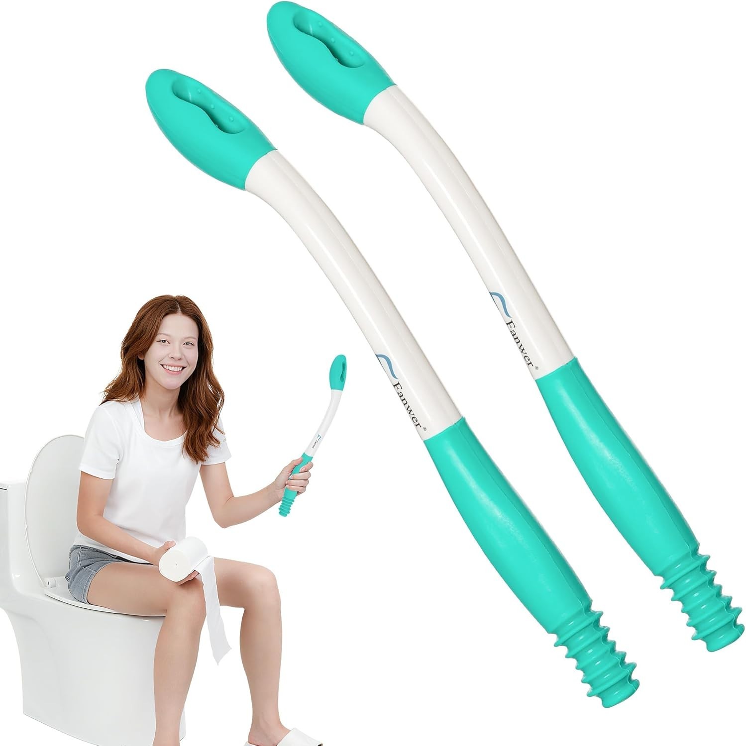 Toilet Aids for Wiping 15.7-Inch Bath Helper Self-Assist for Disabled