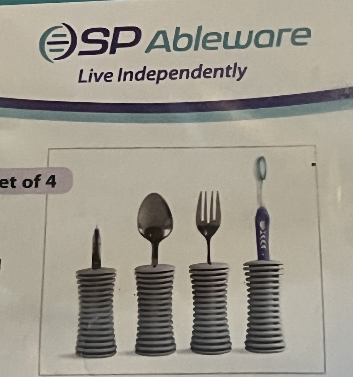 Arthritis Contracture Handles For Silverware Aid With Eating By SP Ableware NEW