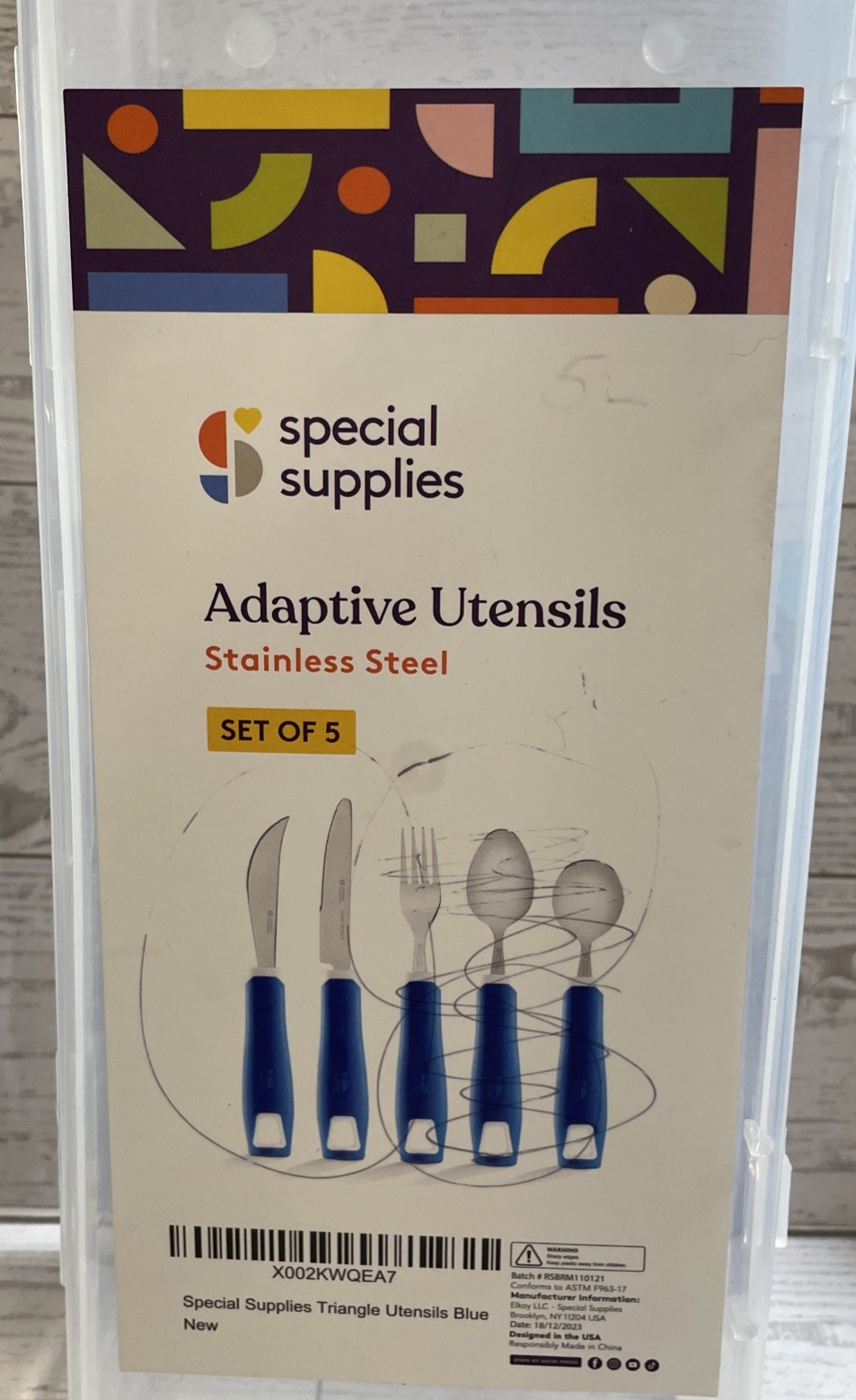 Special Supplies Weighted Adaptive Utensils 8 Pieces Assorted Stainless Steel