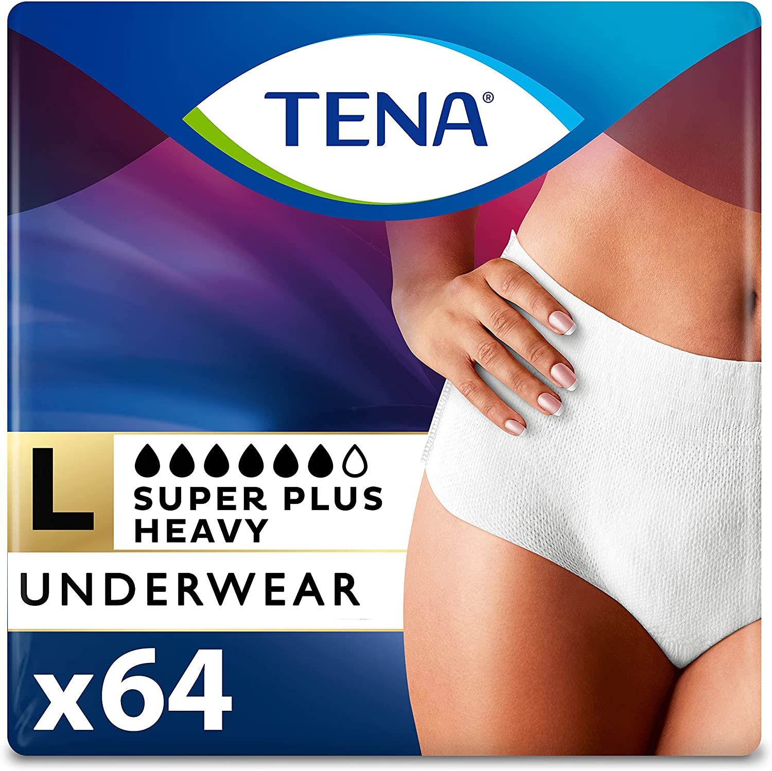 Tena Incontinence Underwear for Women, Super plus Absorbency,XL, 14 Count