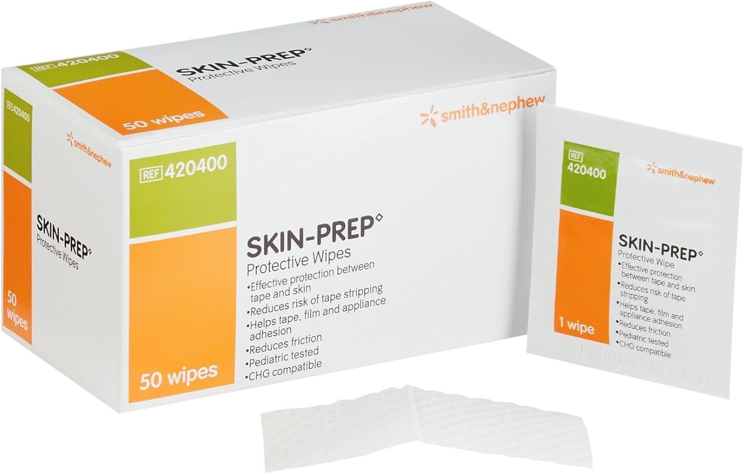 50 Count Skin Prep Wipes – Gentle, Sterile, No-Sting for Sensitive Skin Areas