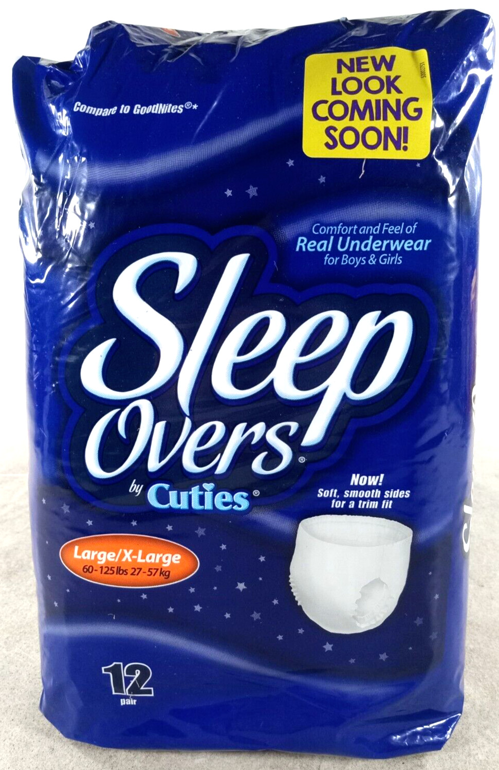 NEW Sleep Overs Cuties Youth Pants by Cuties Large/X-Large 60-125lbs 12 Count
