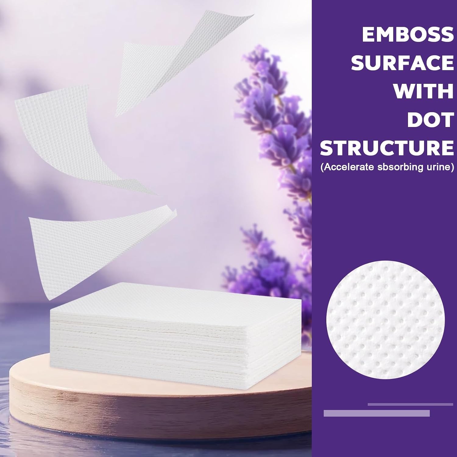 100PCS Lavender Scented Commode Absorbent Pads for Bedside Commode Bucket – Medi