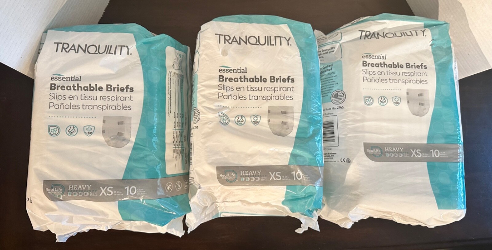 Tranquility Essential Incontinence Brief XS Breathable 2743 Heavy 30 Ct