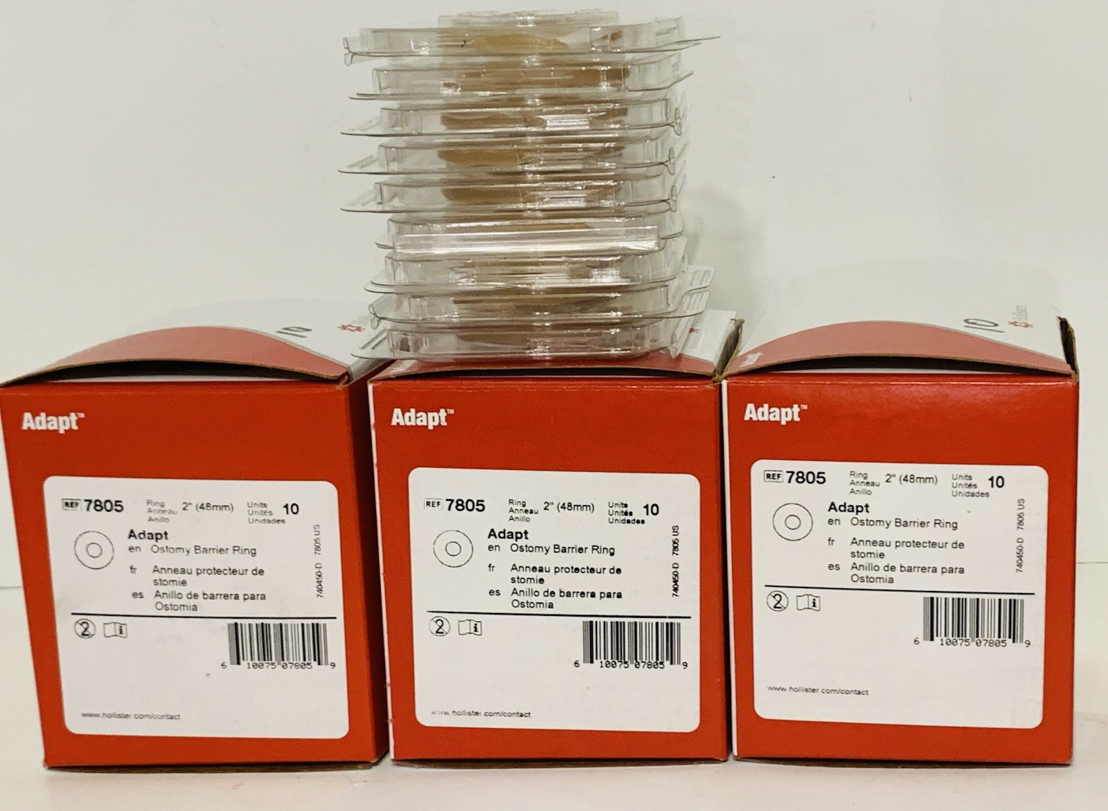 39 Hollister 7805 Adapt Barrier Rings 3BX/10EA & 9 Seals Exp.2028/12-2029/05