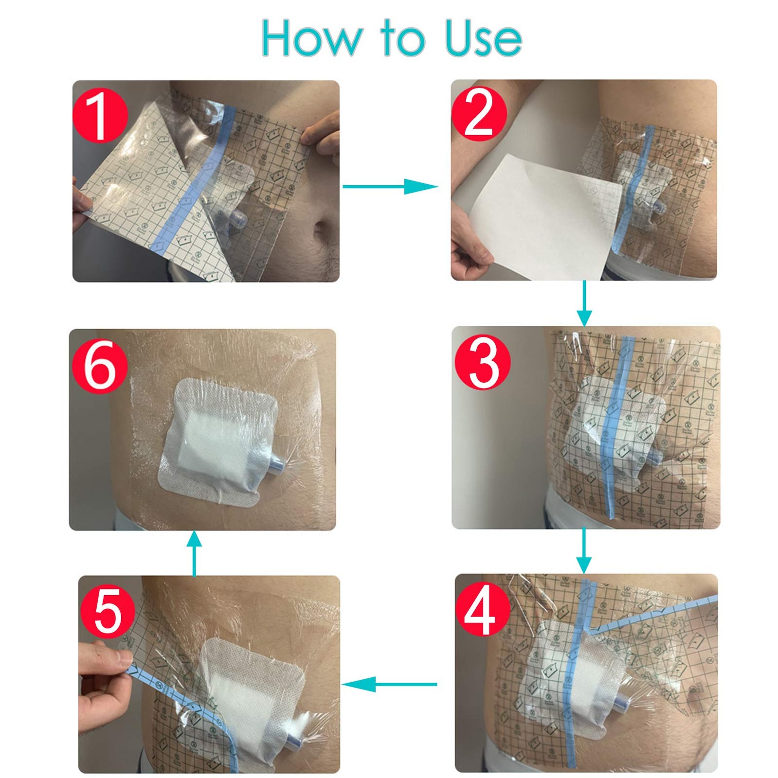 14 Pcs Waterproof Ostomy Bag Shower Cover 10″x12″, Stoma Bath Protector Shiel…