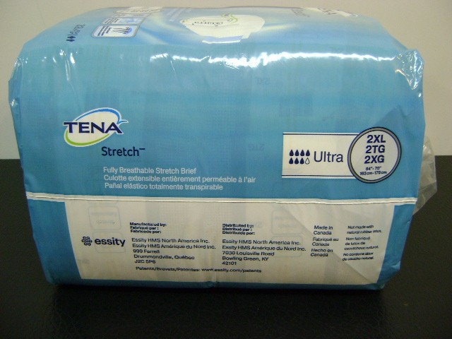 TENA Stretch Briefs Incontinence Underwear 2X-Large 64″ – 70″ Package of 32