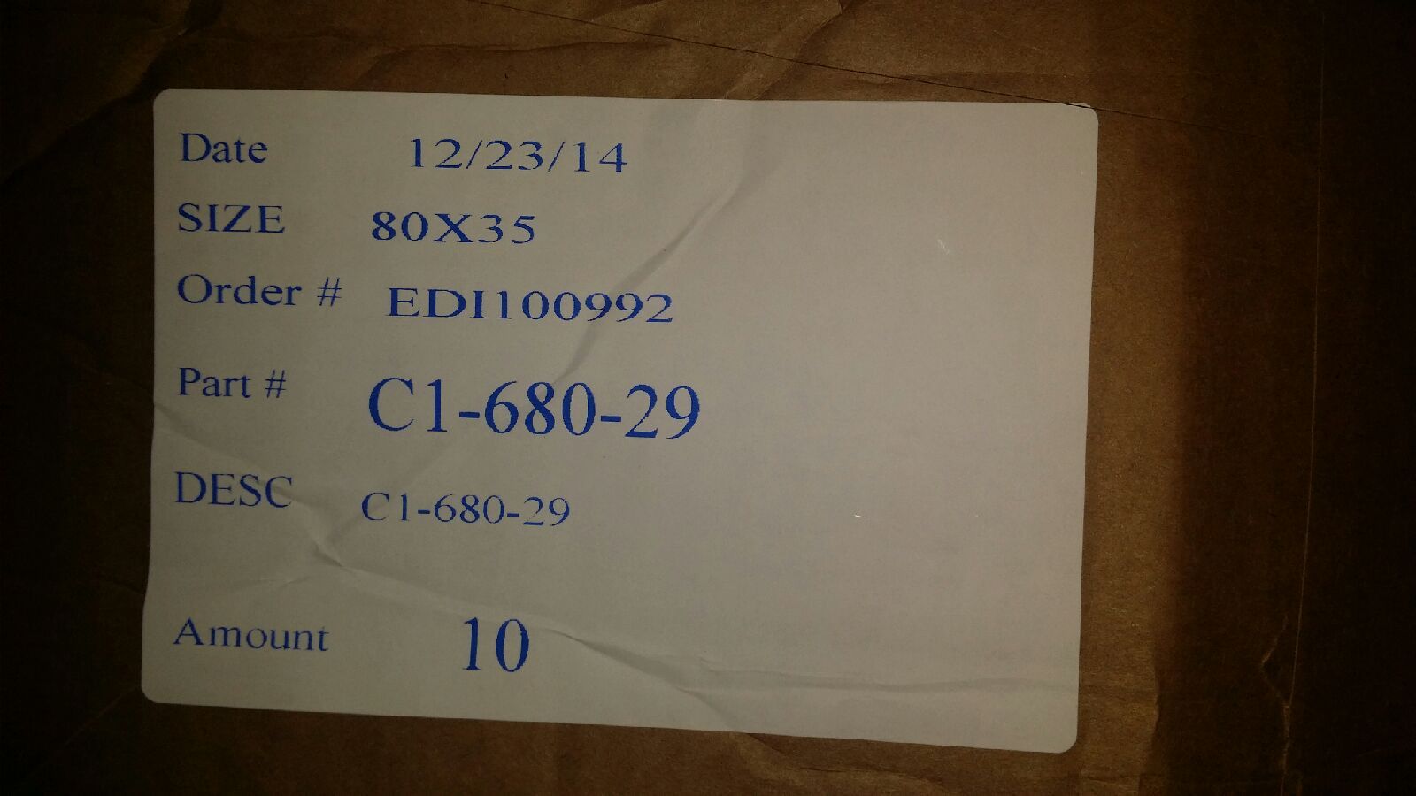 (1) Mattress Cover for Geo-Mattress 350 Mattress Cover 35 x Each C1-680-29