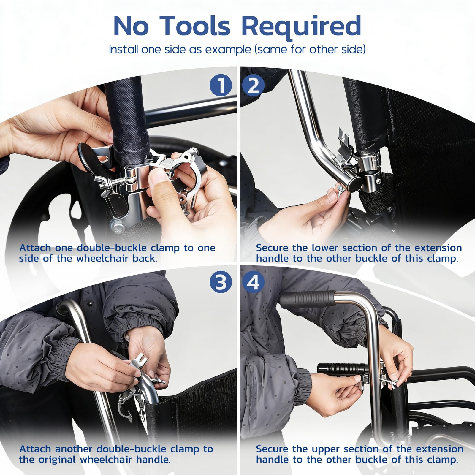 Medamoc Wheelchair Handle Extenders Push Wheelchairs Extension Handles
