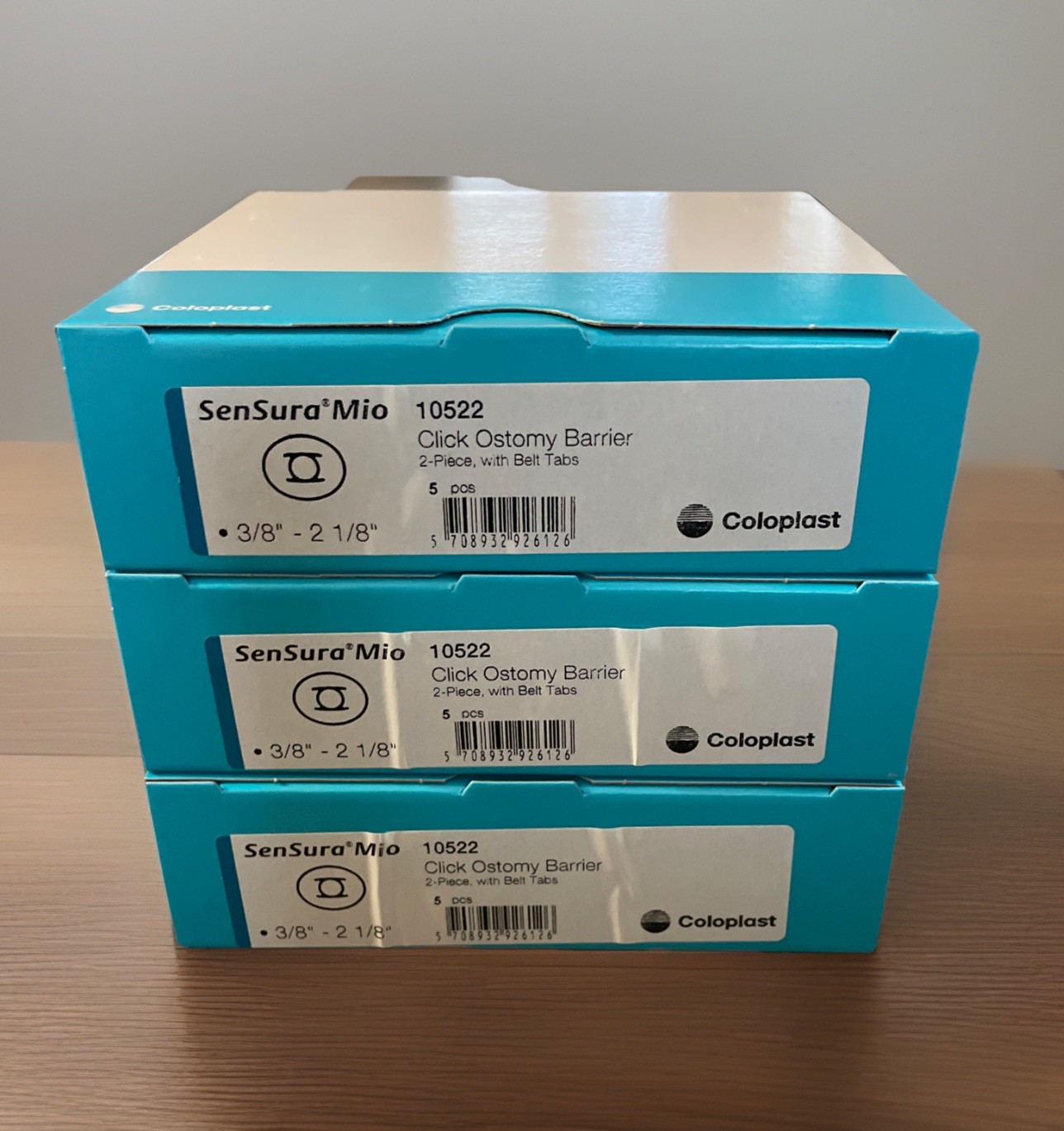 Lot Of 3 Coloplast SenSura Mio Click Ostomy Skin Barrier 60 mm Flange 5 per Box