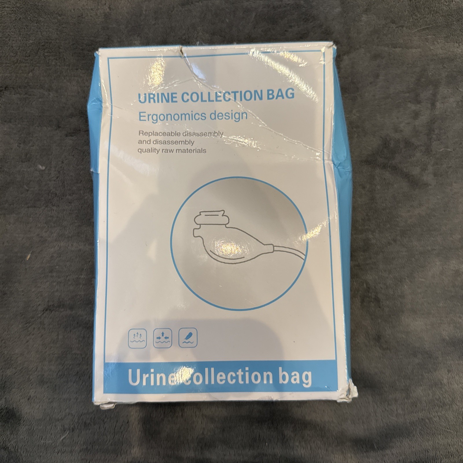 Urine Collection Bag Ergonomic Design – Includes Manual New Open Box