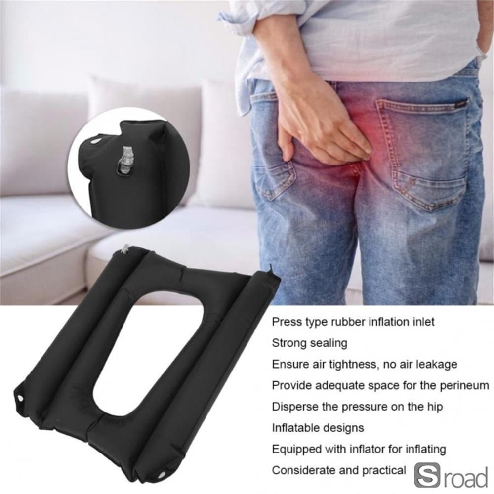 Inflatable Donut Seat Cushion Tailbone Hemorrhoid Pressure Relief Chair Pad