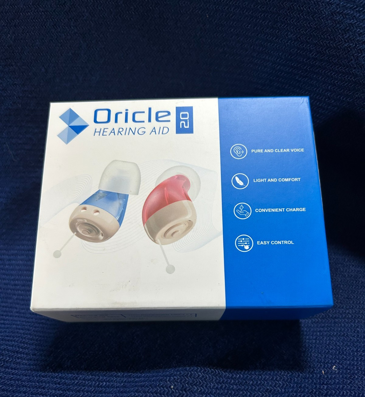Oricle 2.0 Rechargeable OTC Hearing Aids Pair w/ Charging Case USED Working
