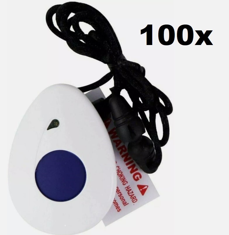 NEW Lot of 100 American Two-Way ATW-2400QFS Fall Detection White Pendant Safety