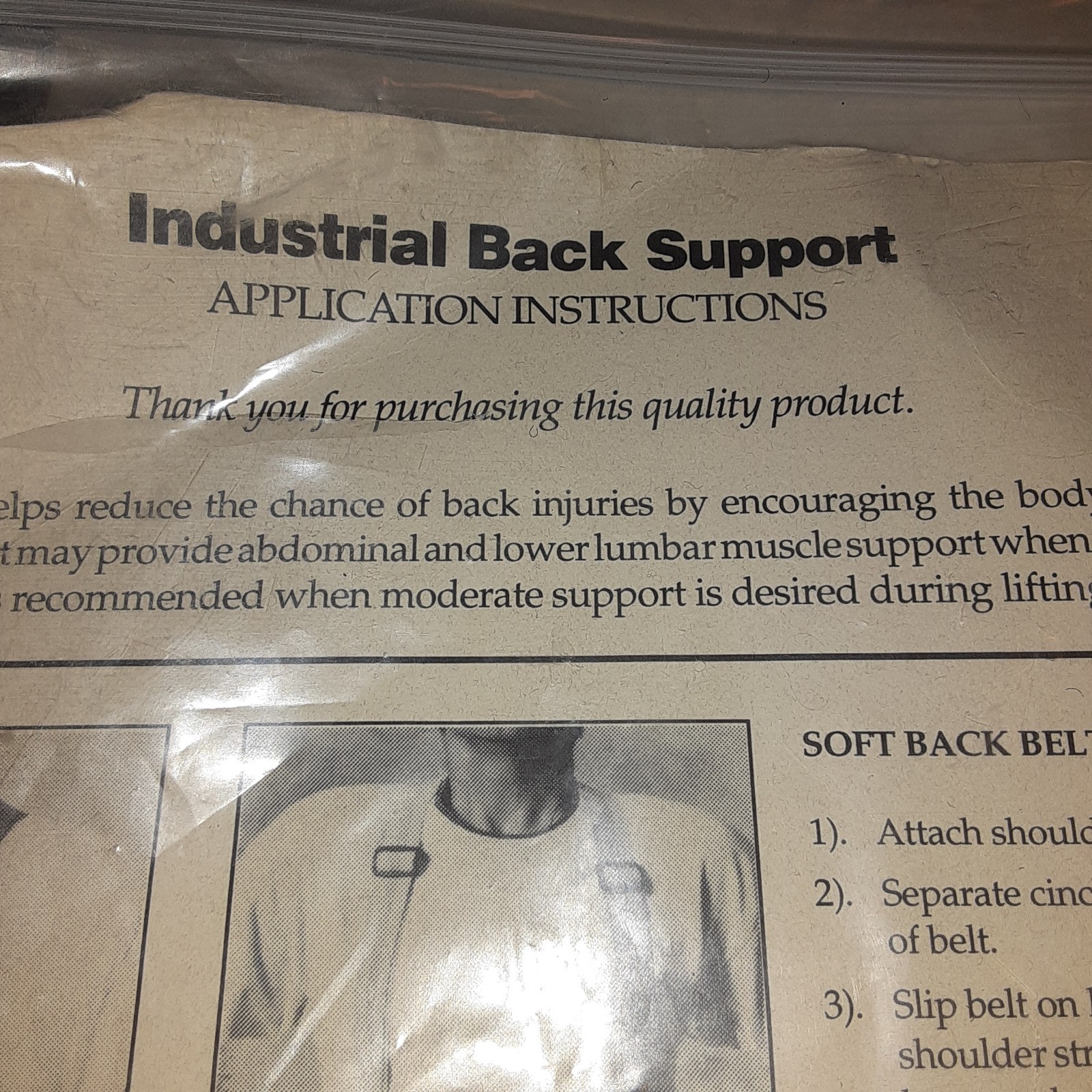 Industrial Back Lumbar Support 2XL W/Straps Navy BLUE T675 USA NEW