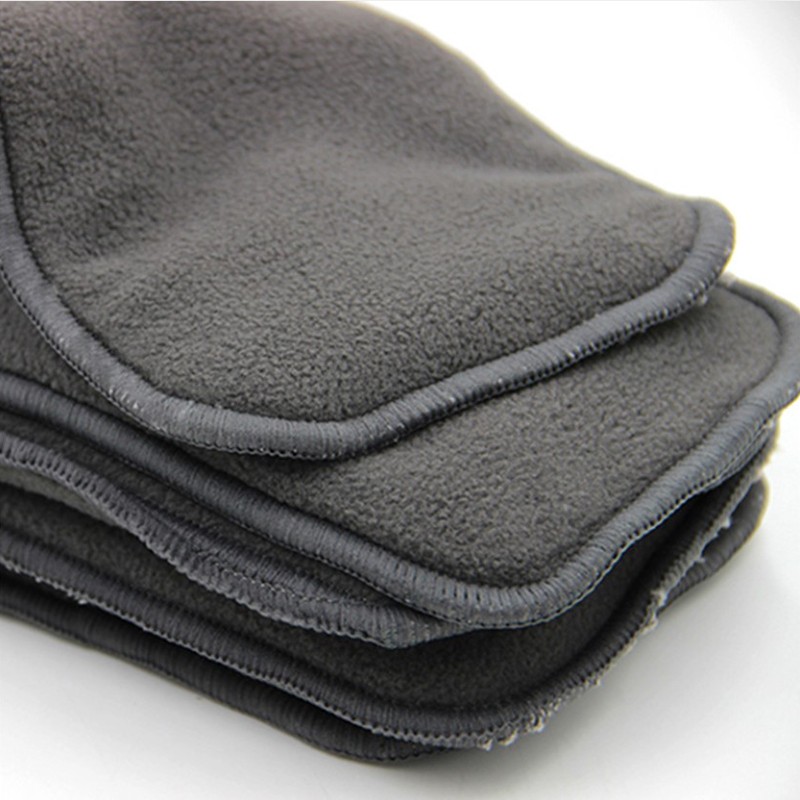 Washable Adult Diaper 5 Layers Bamboo Charcoal Cloth Nappy Liner Insert-cx