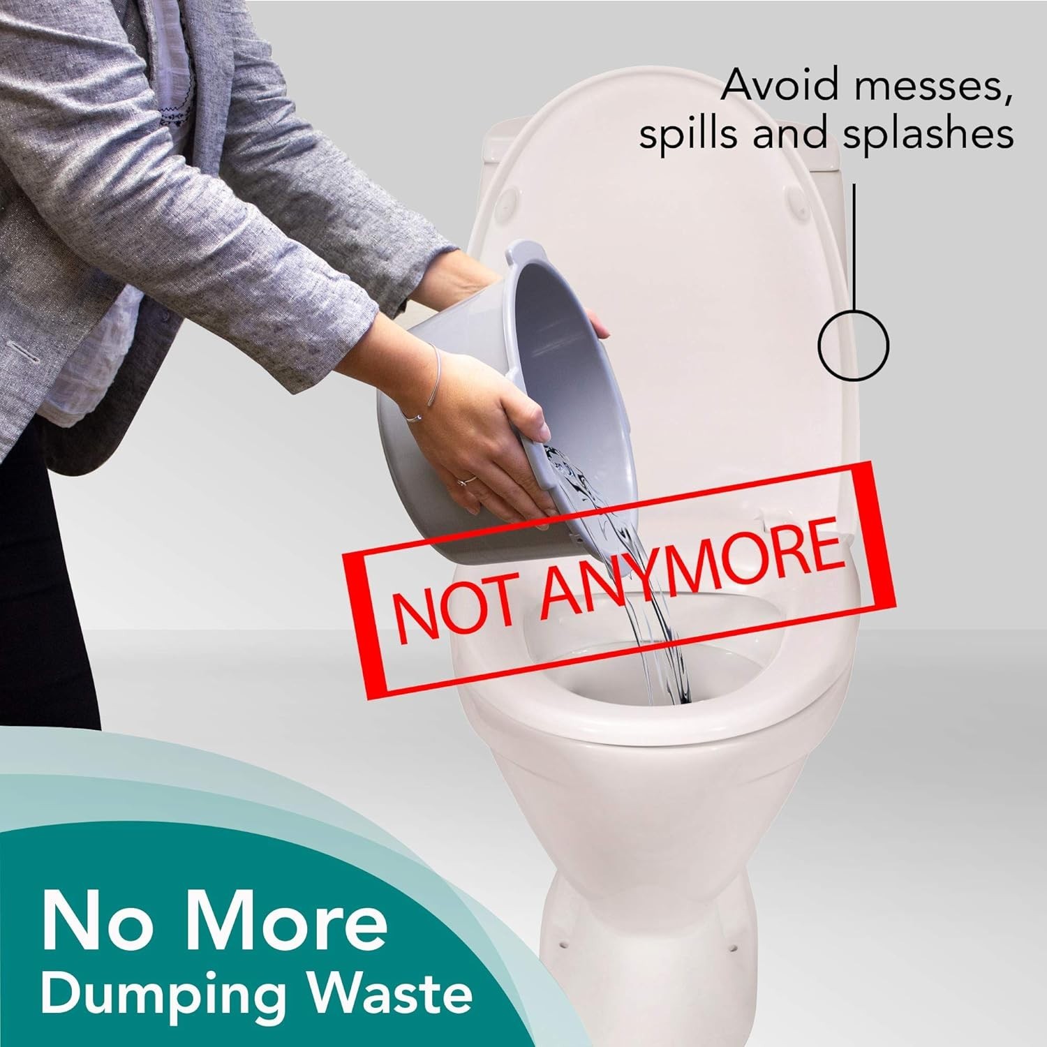 Medical Grade Disposable Commode Liners, 60 Count – Fits All Standard Commode