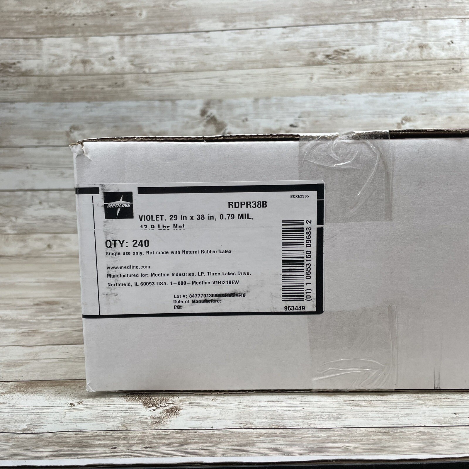 Medline Violet Soiled Linen Liners 29″ x 38″ .79MIL, RDPR38B 12 rolls 240 total