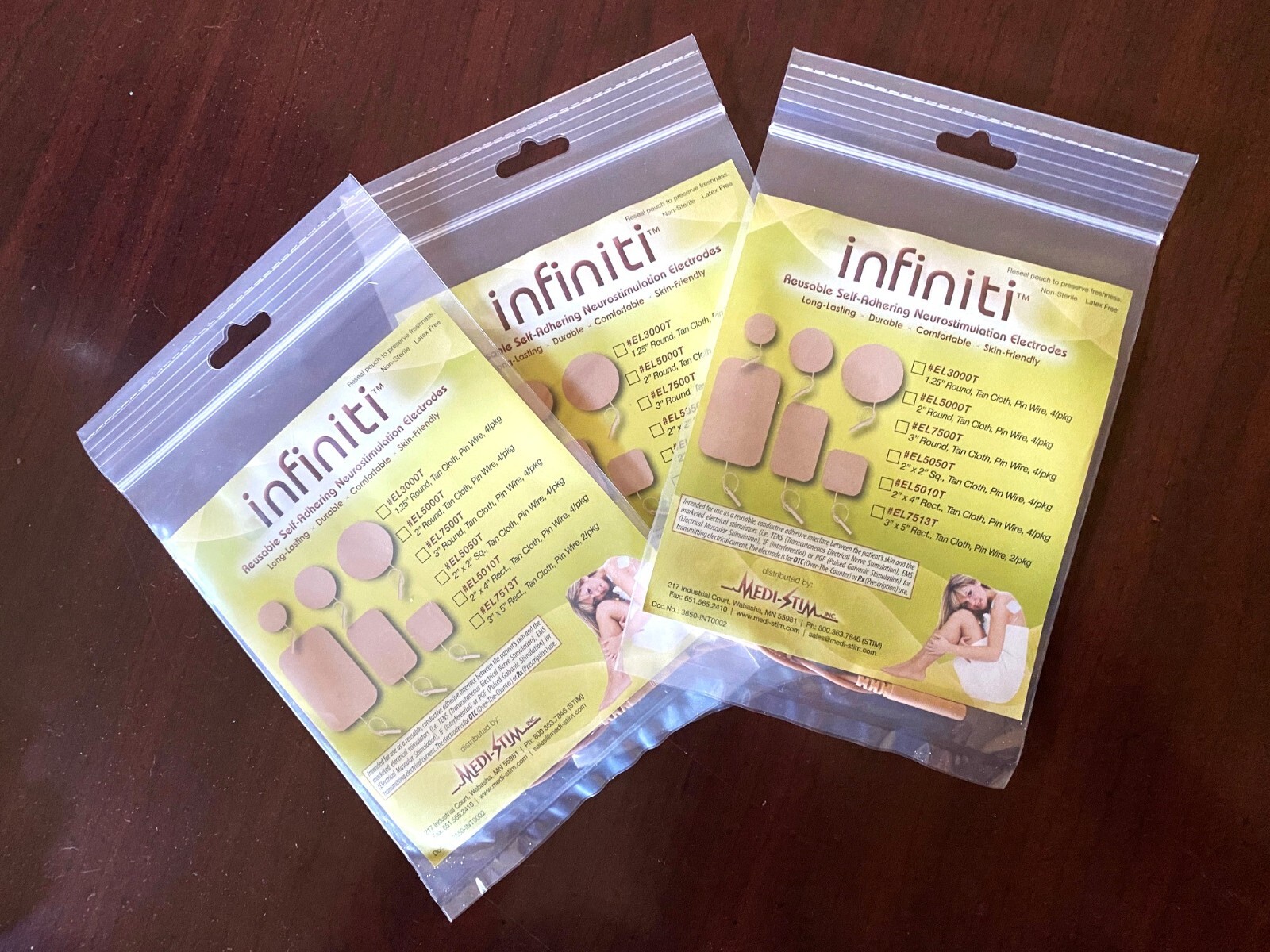 NEW Infiniti Reusable Self-Adhering Neuro-Stimulation 16 Electrodes 2×2 EL5050T