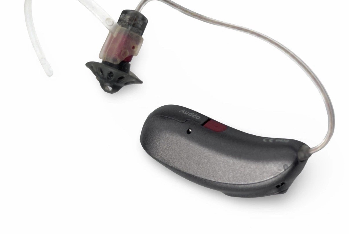PAIR_ AUDEO MARVEL M90-312T HEARING AIDS, MILD TO SEVERE HEARING LOSSES.
