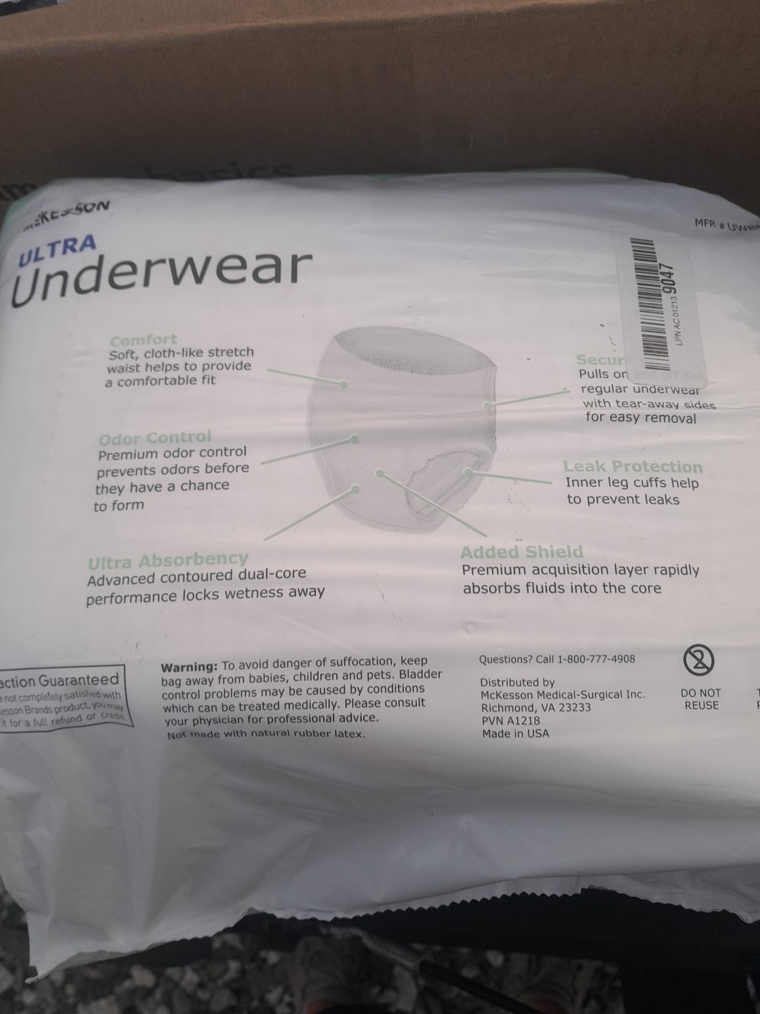 McKesson Ultra Underwear Incontinence Pant – Medium Size (Pack of 20)