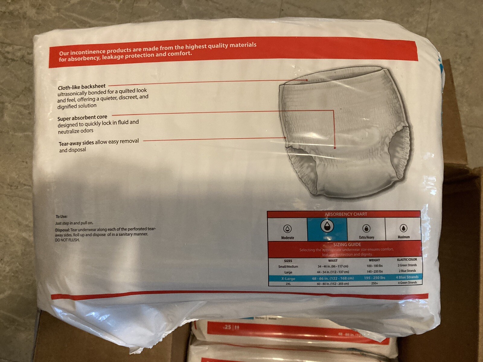 cardinal health quilted adult briefs Heavy Absorbency￼ 4 Packages Of 25 Briefs￼
