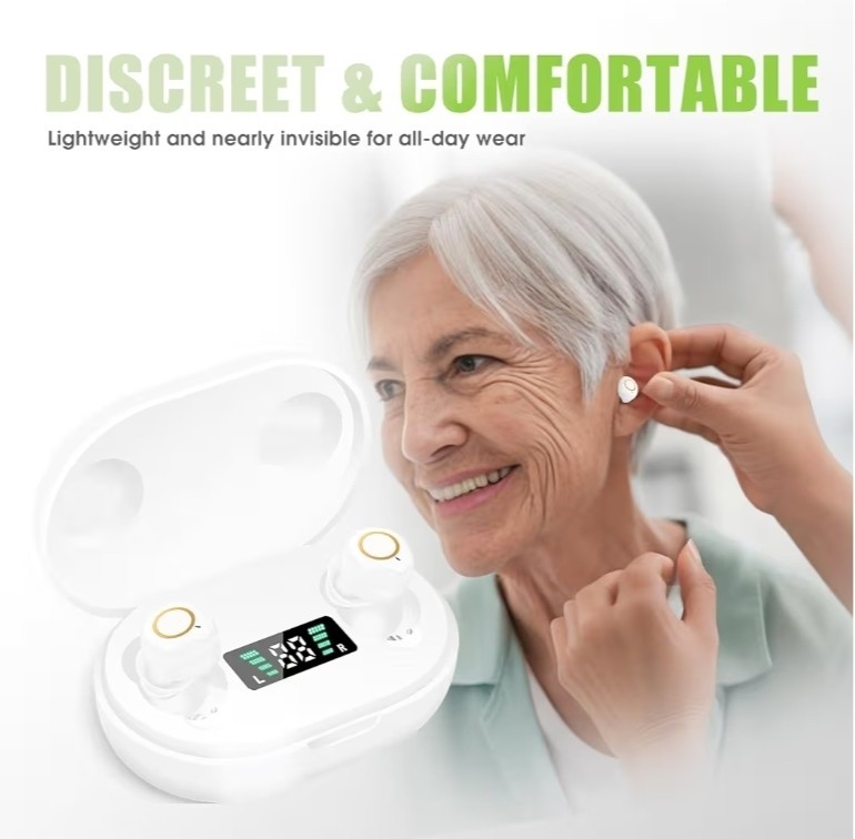 In-Ear Hearing Amplifiers w/ Volume Control for Seniors, Hearing Aids
