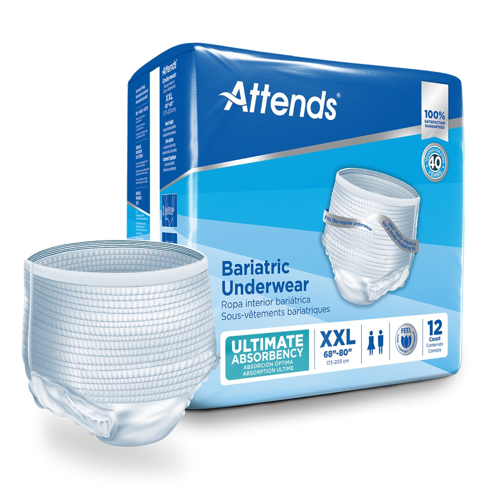 Attends Bariatric Protective Underwear, 2X-Large (CS/48)
