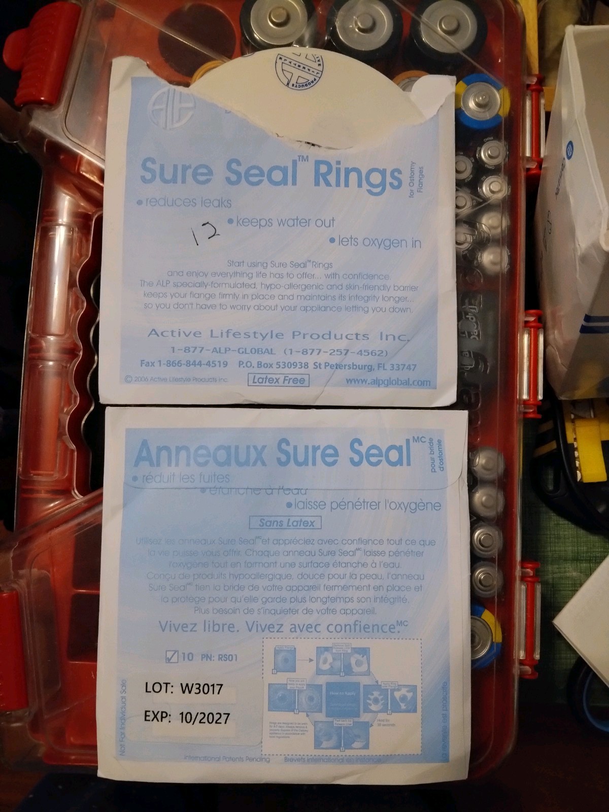small size SURE SEAL RIngs round total of 22.