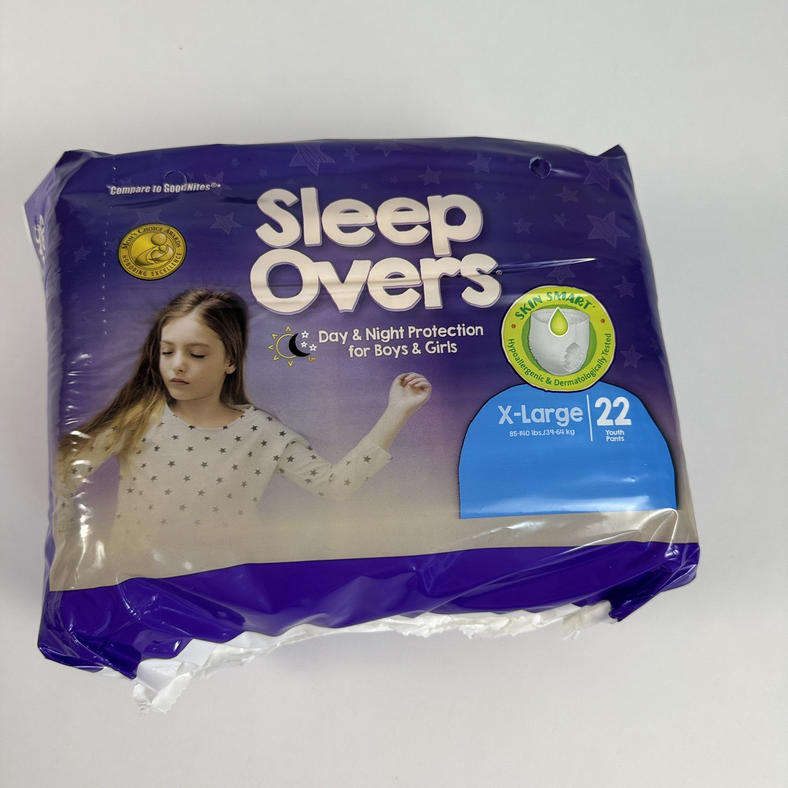 Sleep Overs Youth Underwear X-Large 85-140 lbs 4 Packs 22 Ct -88 Total Garments
