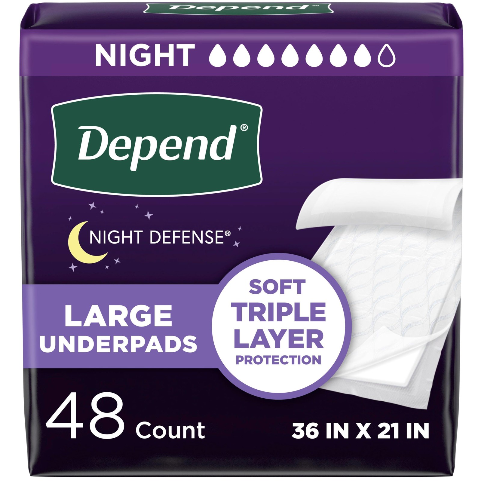 Depend Underpads, Disposable Incontinence Bed Pads for Adults, Slip Resistant…