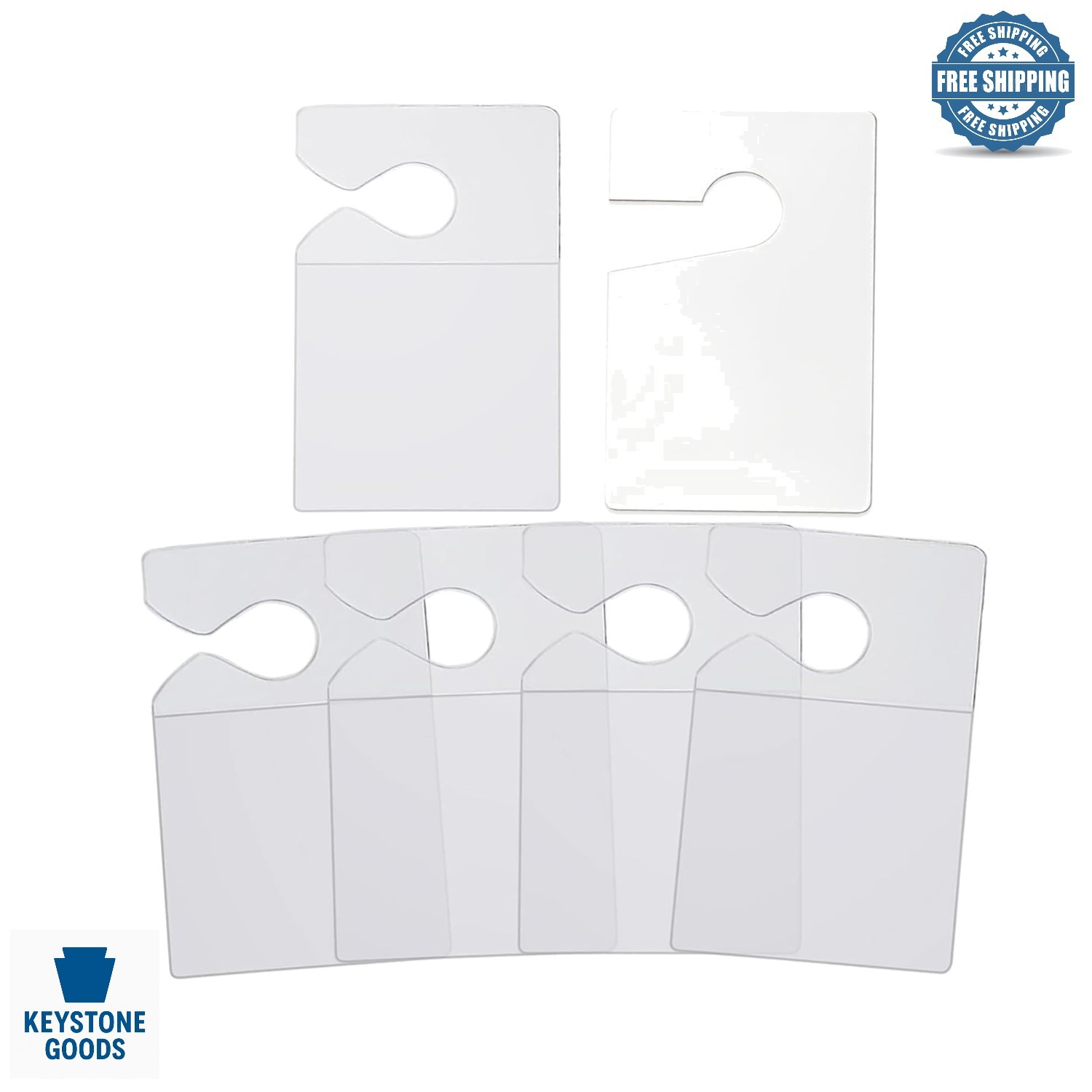 Pack of 5 Clear Car Parking Permit Holders with DIY Hang Tag