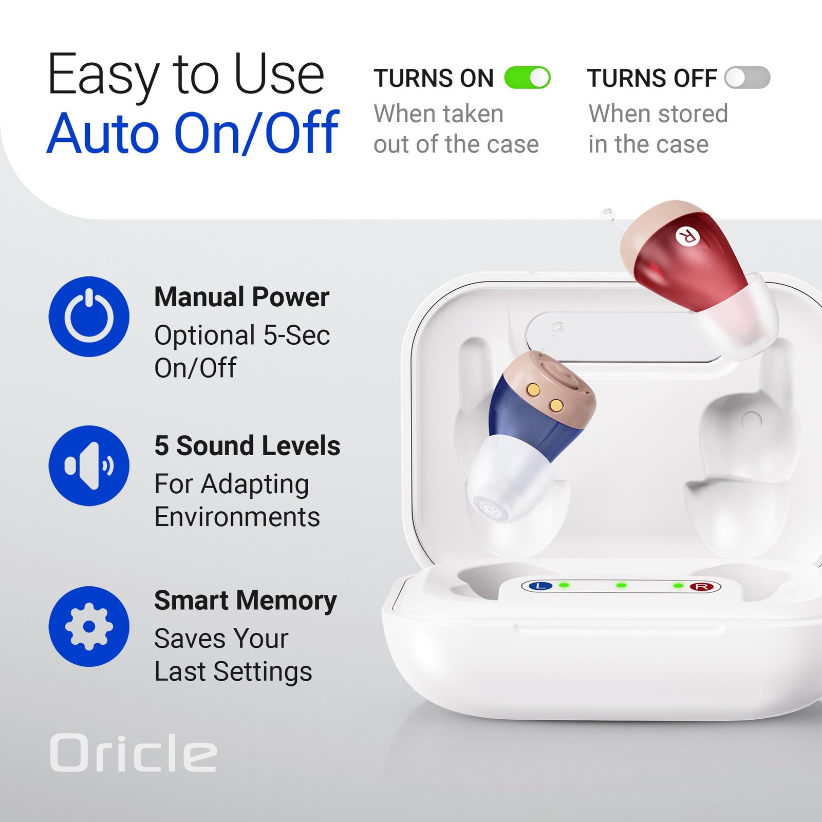Oricle Standard 2.0 Hearing Aids for Seniors – for…