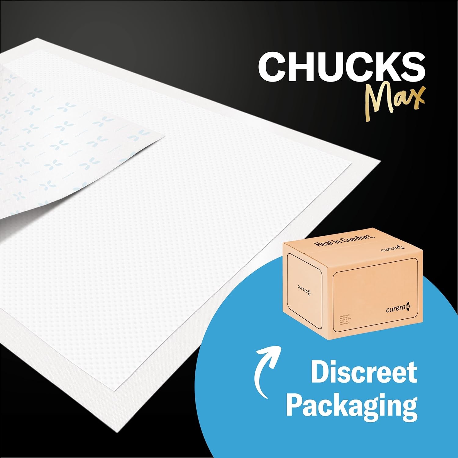 Chucks MAX Disposable Bed Pads 36×36 Heavy Absorbency Breathable Incontinence 20