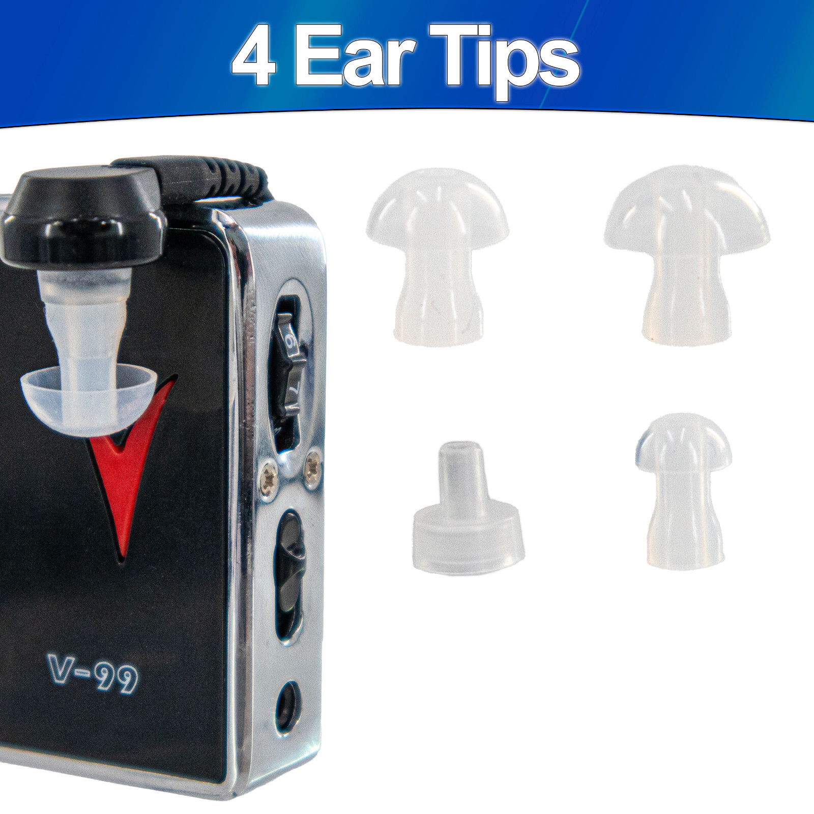 Personal Ear Hearing Aid Sound & Voice Amplifier Adjustable Volume & Tone 50db