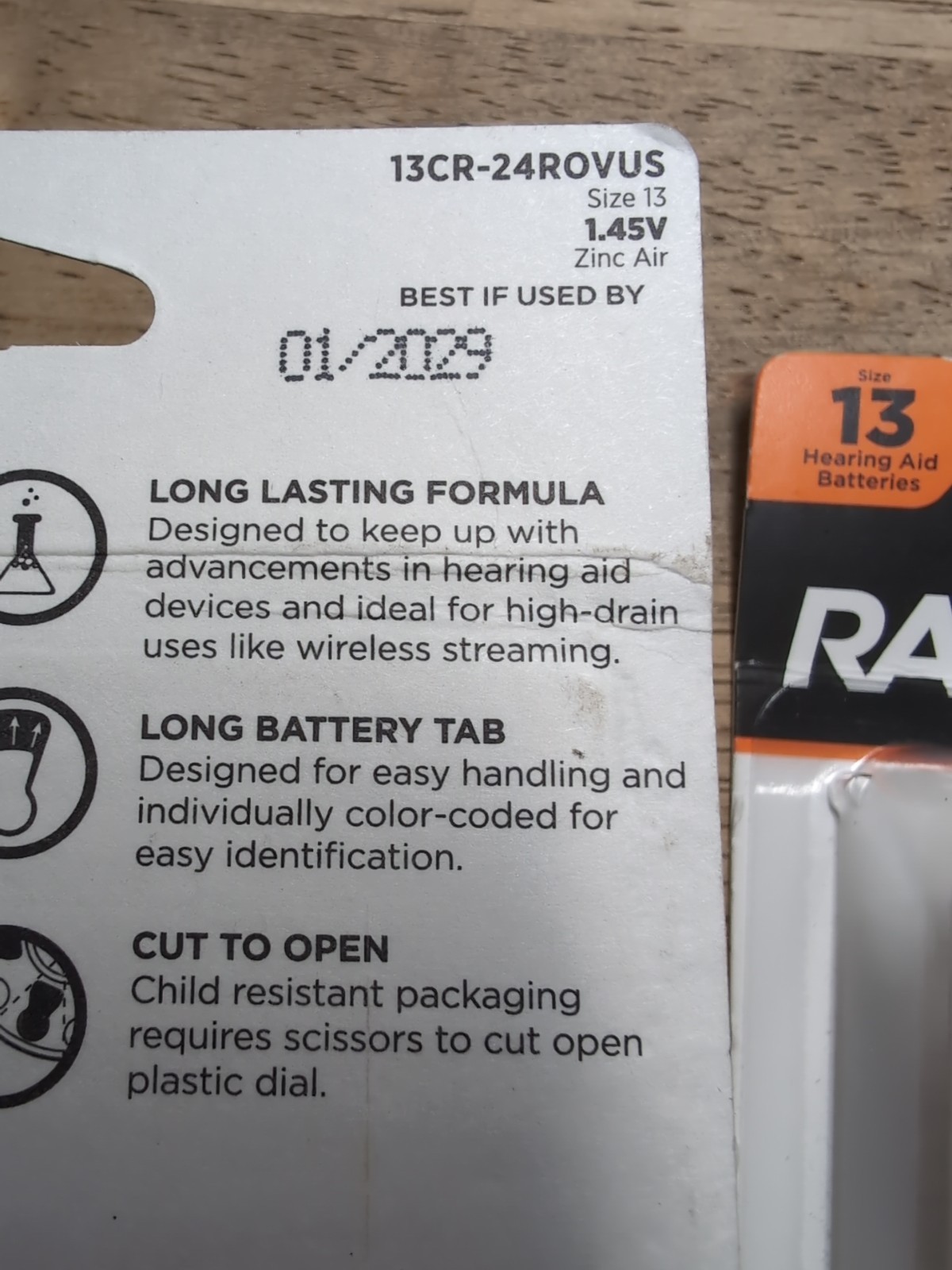 Rayovac Hearing Aid Batteries 2-24 Pack Size 13-Expiration Date Oct 2028 NIB 48