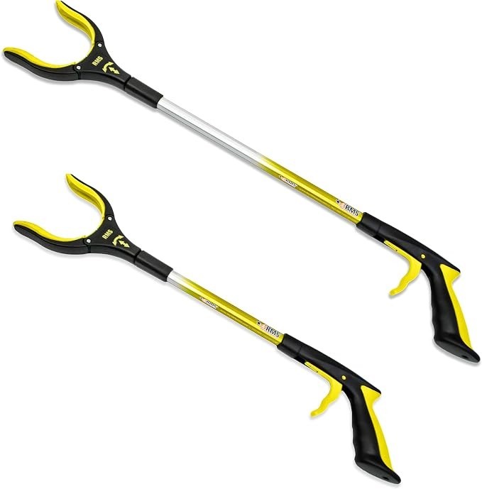 Grabber Reacher Tool 34 Inch 21 Inch 2 Pack Rotating Jaw Mobility Aid Pickup