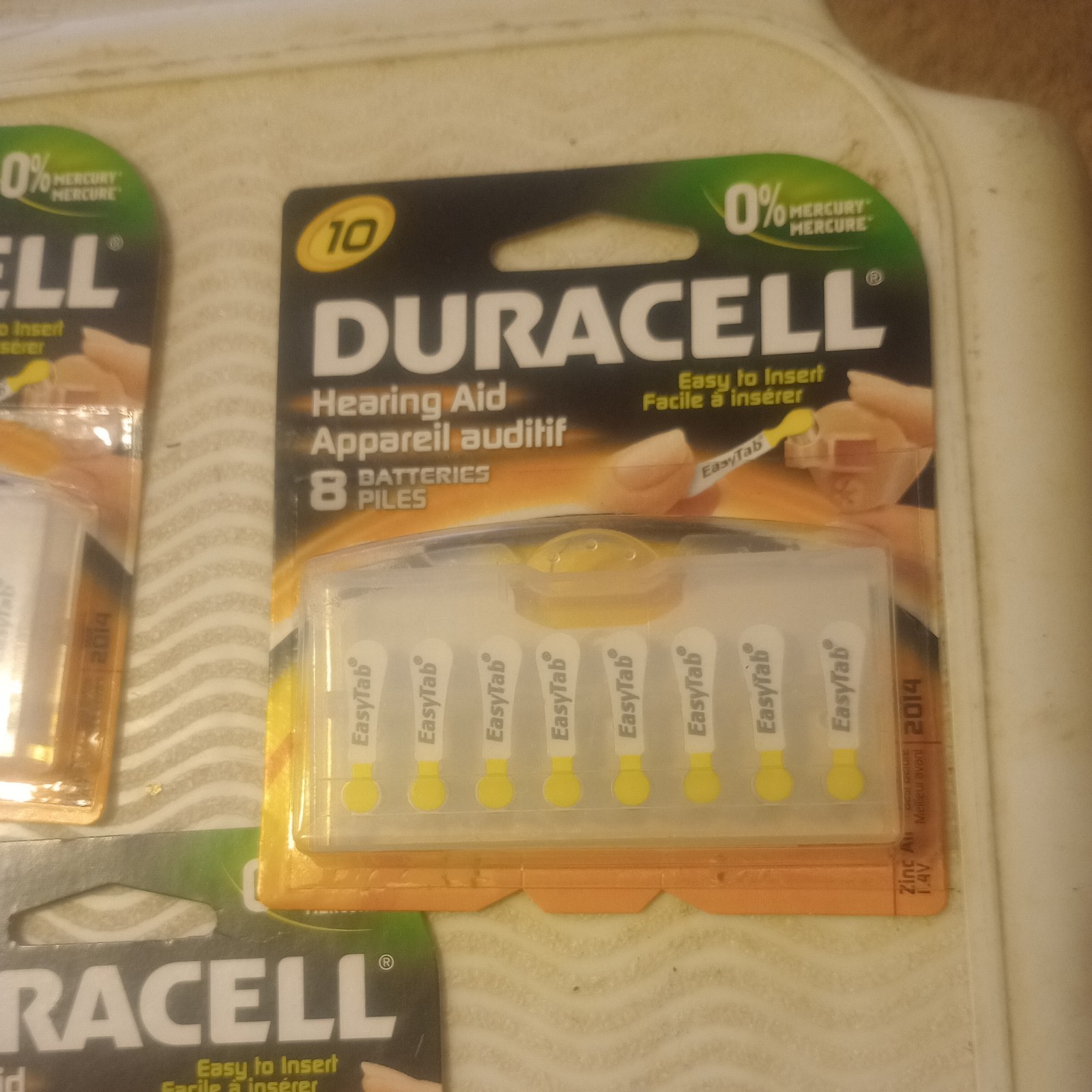 5PK DURACELL 8CT HEARING AID BATTERIES SIZE 10 = 40 3/14 BATTERIES TTL EXP 03/24