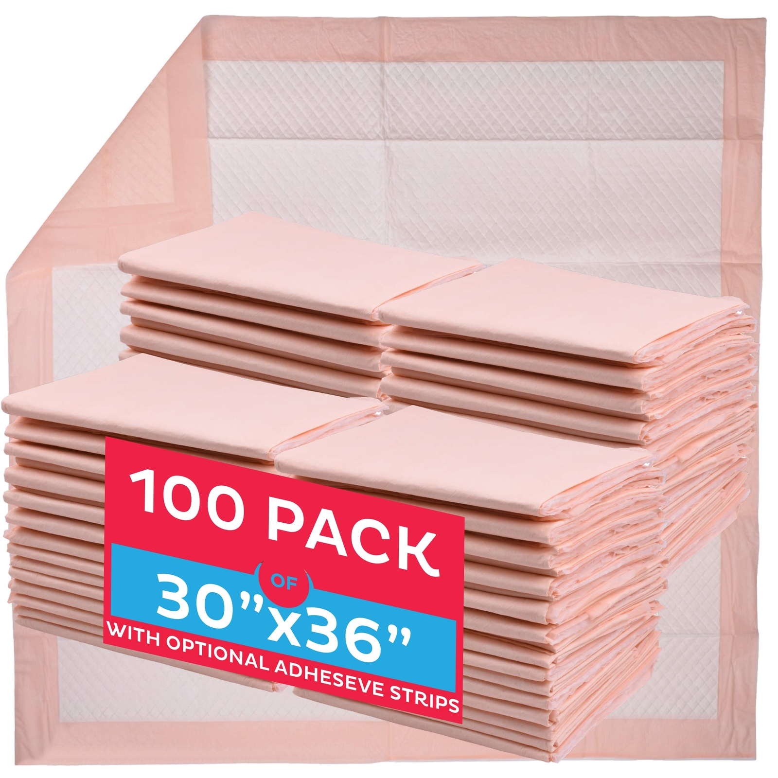 Premium Disposable Bed Pads for Adult Incontinence [100 PADS] 30 X 36 Heavy Duty